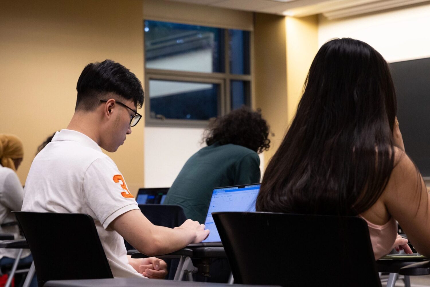 Students sitting in classroom