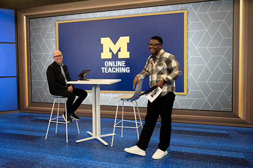 Studio recording at the Center for Academic Innovation
