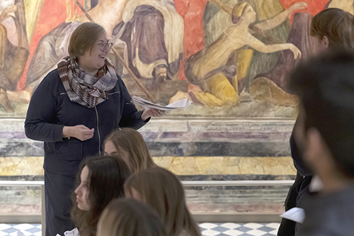 Staff and students at the Kelsey Museum