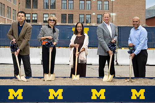 U-M leaders at Lorch Hall groundbreaking